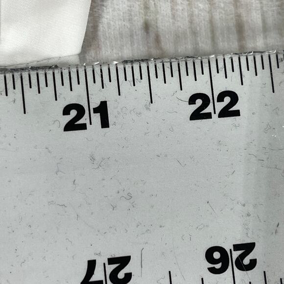 Boston Traveler Blouse Women Size 10 White Long Sleeves Office Minimalist STAIN - Picture 5 of 7